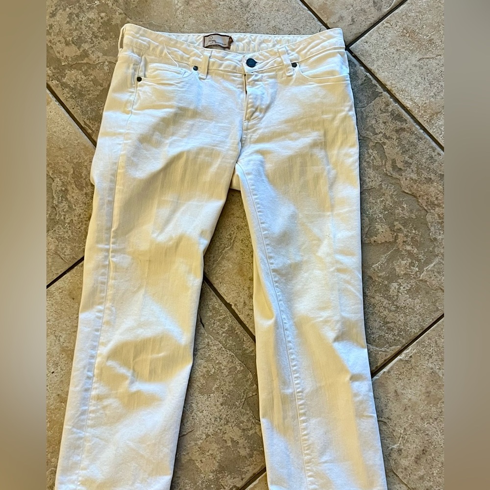 Paige 3/4 white jeans size 28